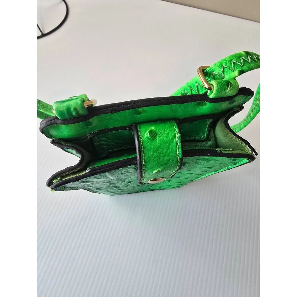 Phone Crossbody Neon Green Bumpy Crocodile Pattern
